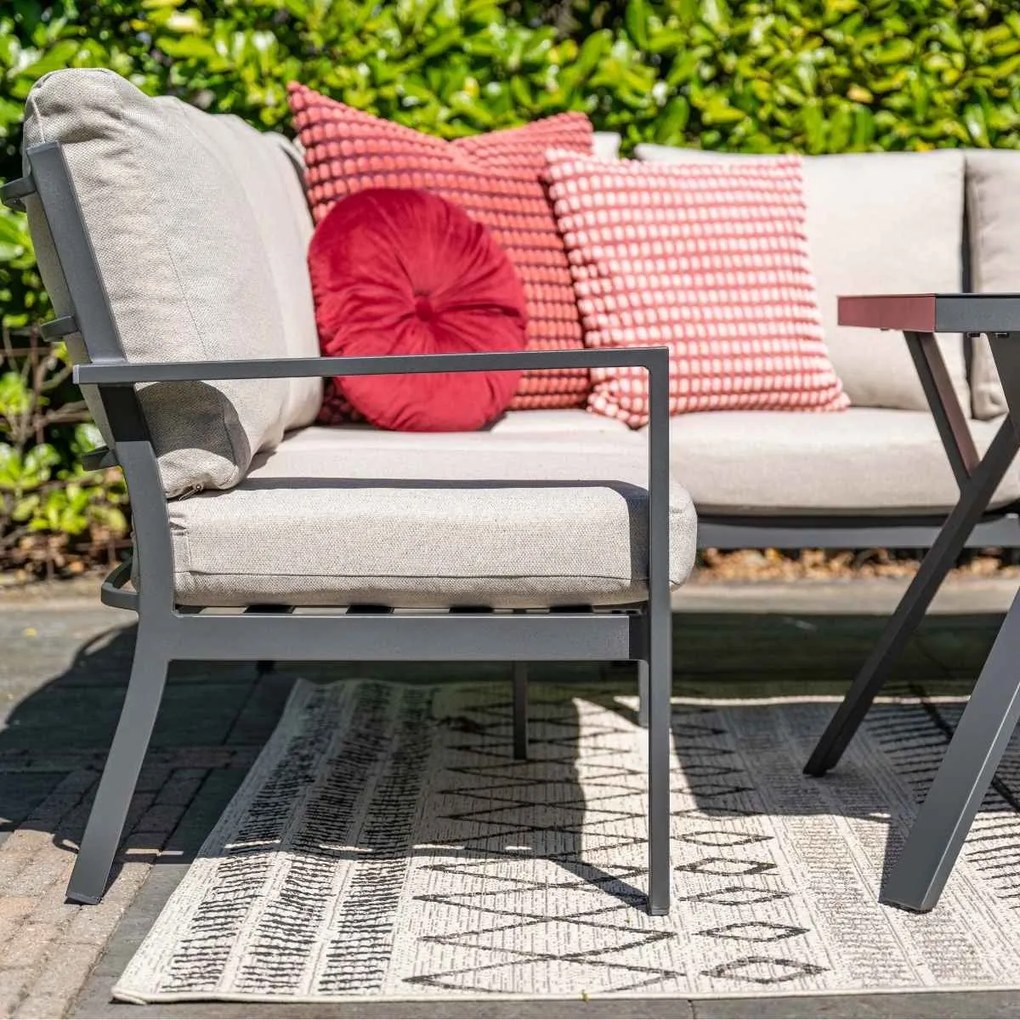 Garden Impressions Senja lounge dining set 3-delig links - desert sand