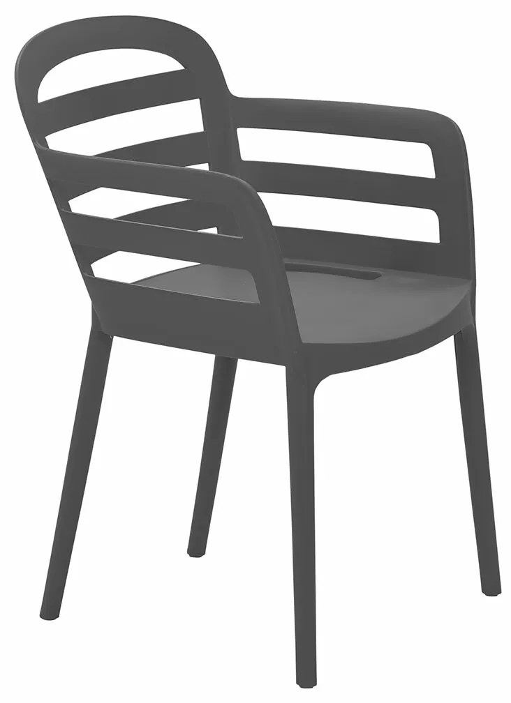 Garden Impressions Mira balkonset 3-delig - Faria tuintafel Ø60 cm - donker grijs