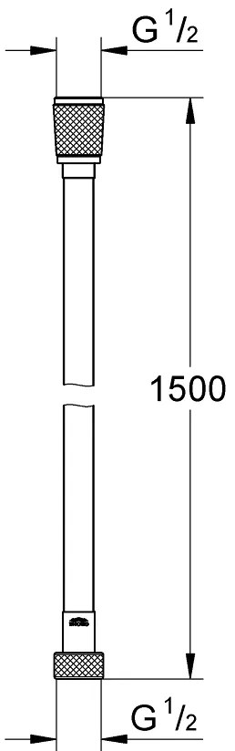 Grohe Silverflex doucheslang 1/2"x150cm chroom