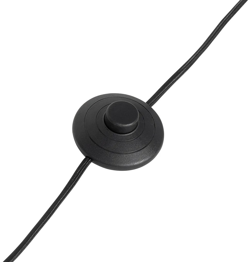 Retro vloerlamp roze met brons - Milou