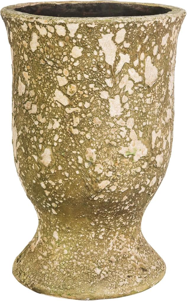 PTMD Collection | Bloempot Bruno lengte 35 cm x breedte 35 cm x hoogte 63 cm groen bloempotten keramiek vazen & bloempotten | NADUVI outlet