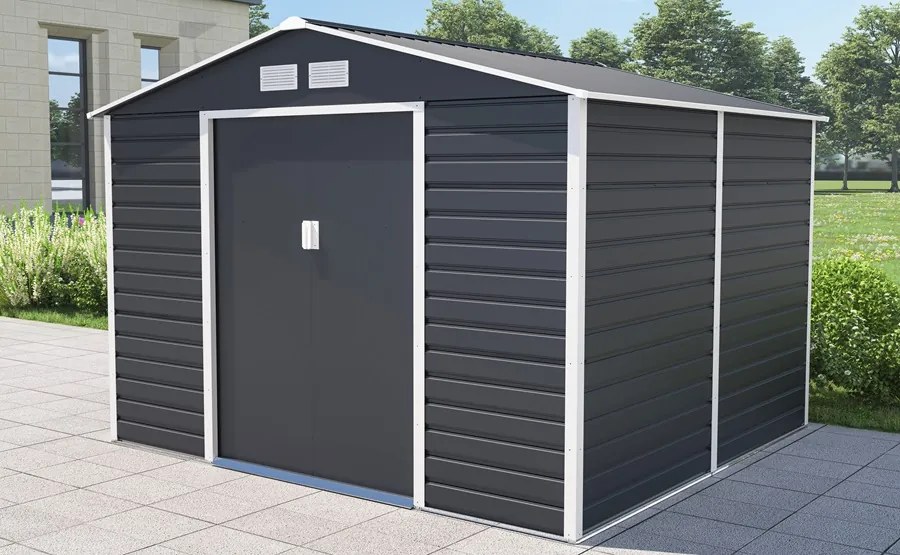 Lahti metalen gereedschapshuis 2,8 x 2,6 m Store Boss antraciet