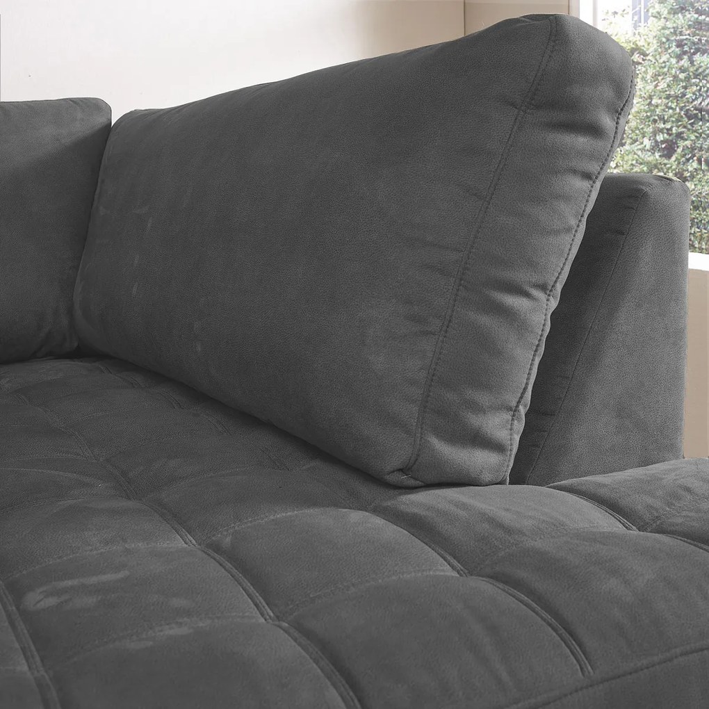 Stoere Bank Met Longchair Hoek Rechts Antraciet