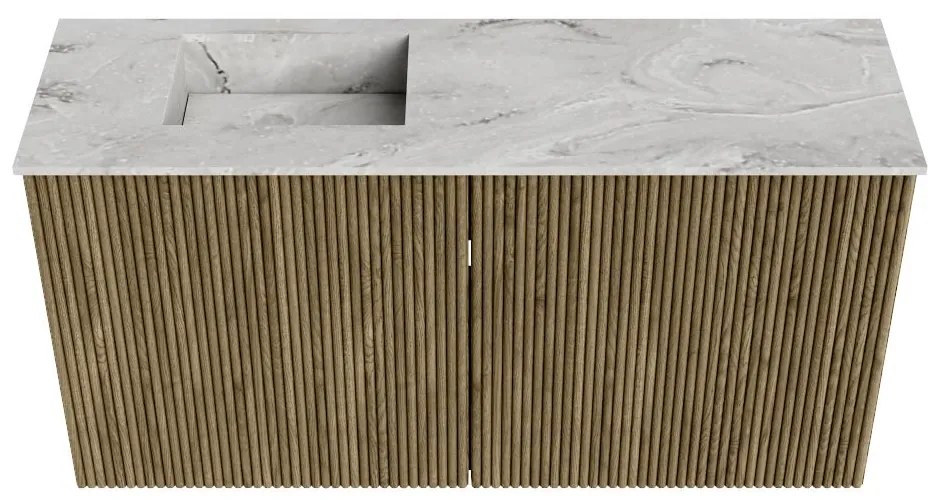 Mondiaz Joya DLux 80cm toiletmeubel dusk met wastafel faye links 1 kraangat glace