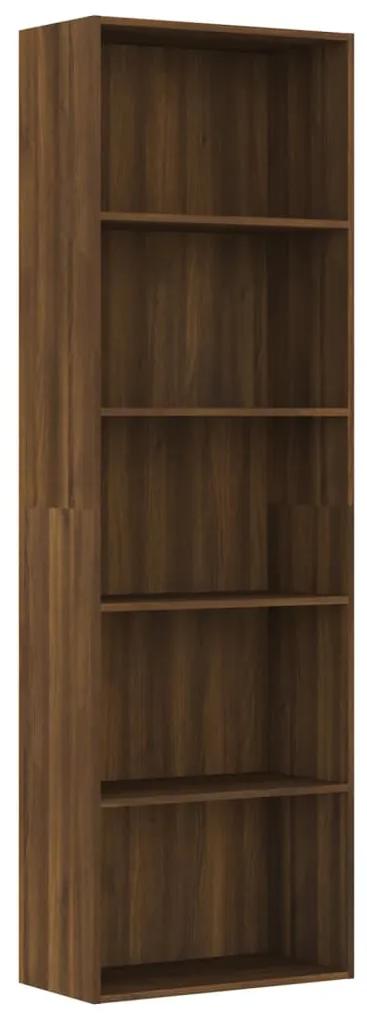 vidaXL Boekenkast 60x30x189 cm bewerkt hout bruineikenkleurig