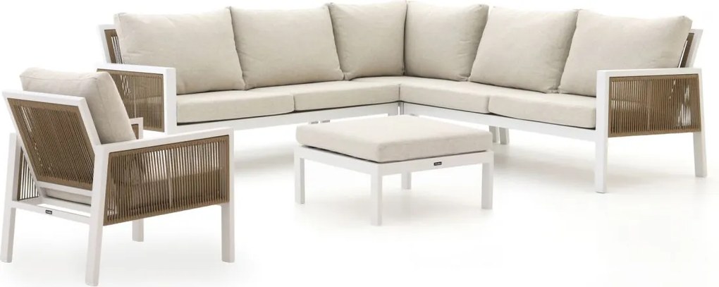 Hoek loungeset Manifesto | 6 personen | Loungeset Beige | Hoekbank Aluminium | 0x246cm | Kees Smit Tuinmeubelen