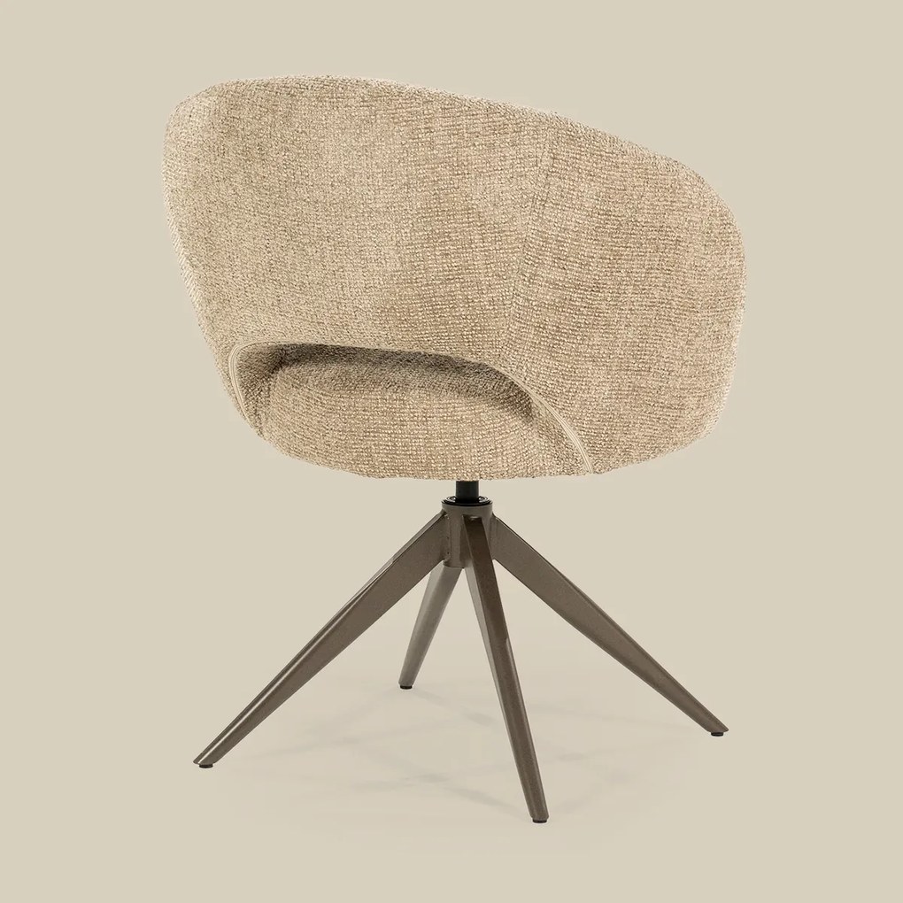 Ronde Eetkamerstoel Taupe