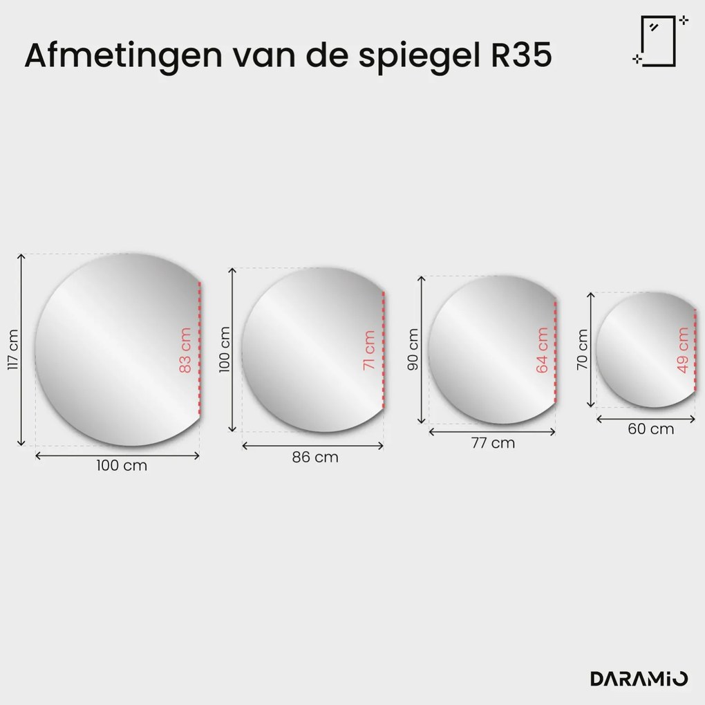 Bronzen spiegel – Pure Collection R35