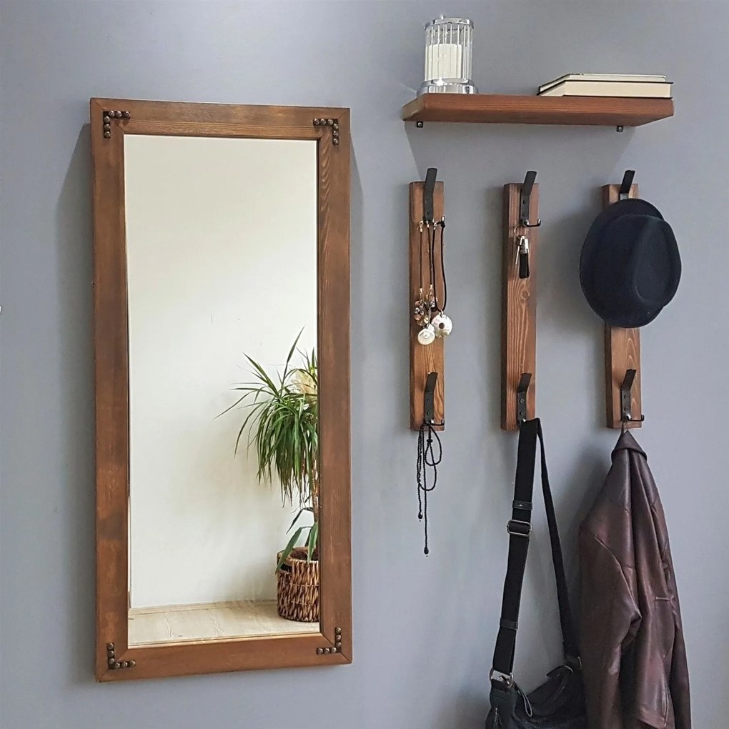 Wandspiegel Ford met kapstokken | Hannah Home