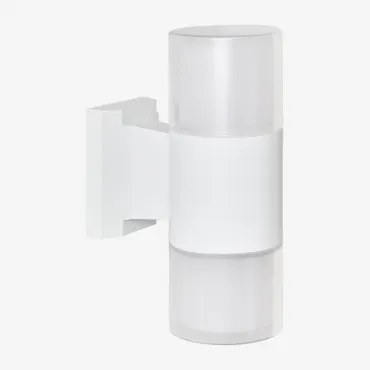 Led Buitenwandlamp In Aluminium Met 2 Fialon Lichtpunten Wit - Sklum