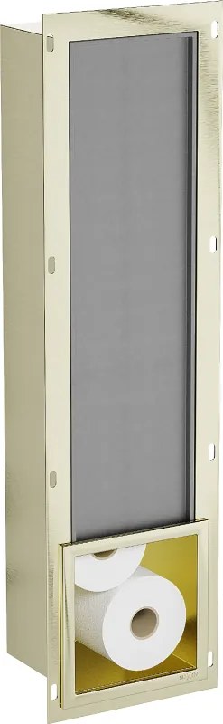 Mexen X-Wall-B toiletrolhouder, goud geborsteld - 1955