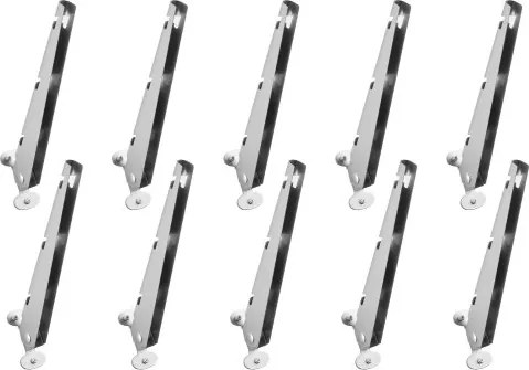 VEVOR Anti-klim hekverhoger, 10-pack, prikkeldraadafleider 310x100x55 mm, plat of op het oppervlak gemonteerd, stalen prikkeldraadhouder, ideaal voor tuinen, boerderijen en achtertuinhekken