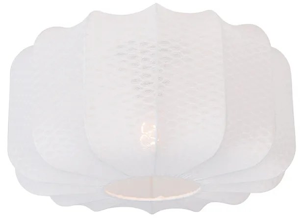 Stoffen Japandi plafondlamp wit 40cm - MadleineJapandi E27 Scandinavisch rond Binnenverlichting Lamp