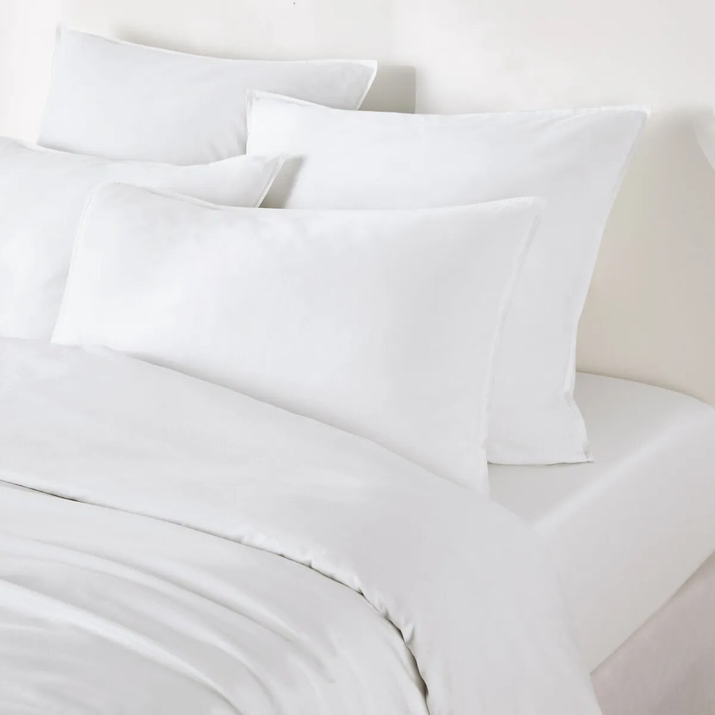 Effen hoeslaken in gewassen katoen, omslag 30 cm, Scenario