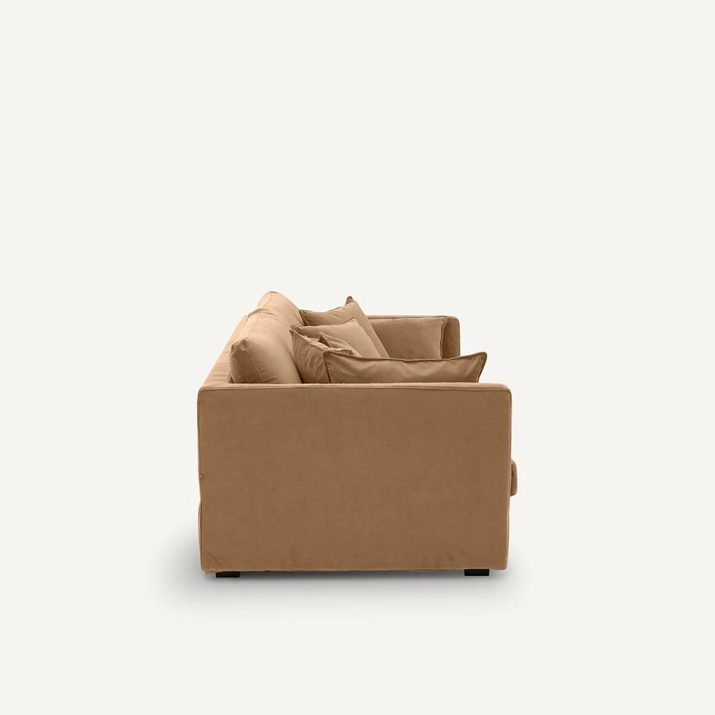 Bank 3-, 4- of 5-zits, in stonewashed fluweel, Néo Kinkajou