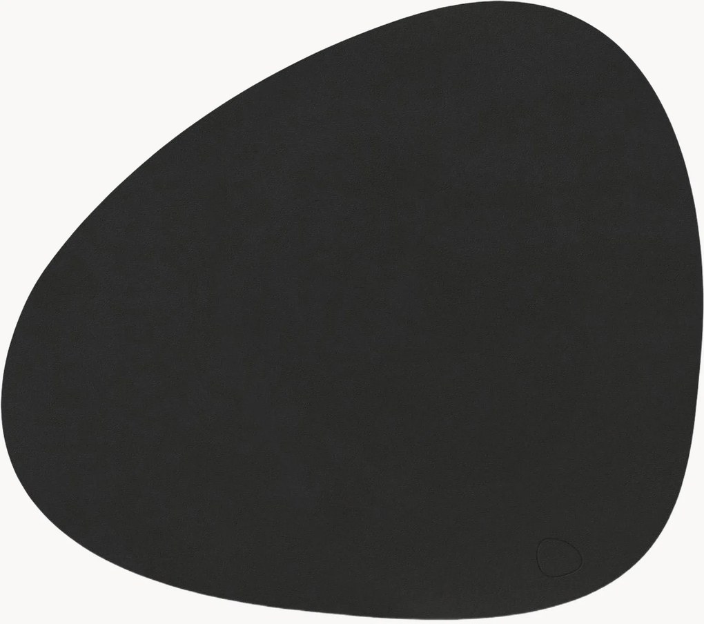 Asymmetrische leren placemats Nupo, 2-delig