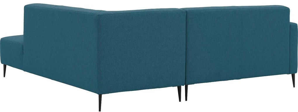 Goossens  Key West blauw, stof, 2-zits, modern design met ligelement rechts