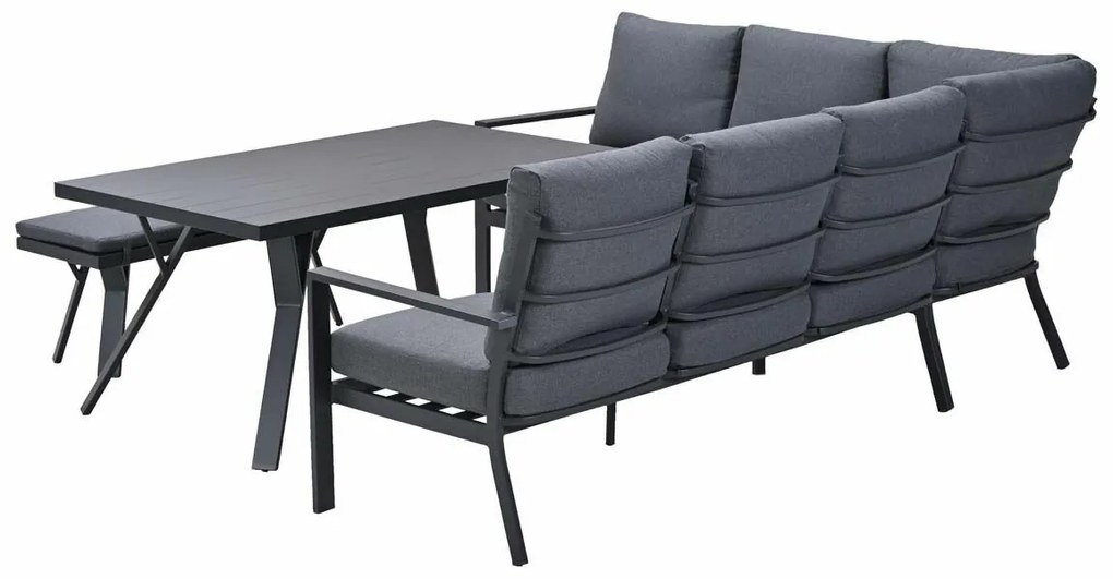 Garden Impressions Senja lounge dining set 4-delig links - mystic grijs