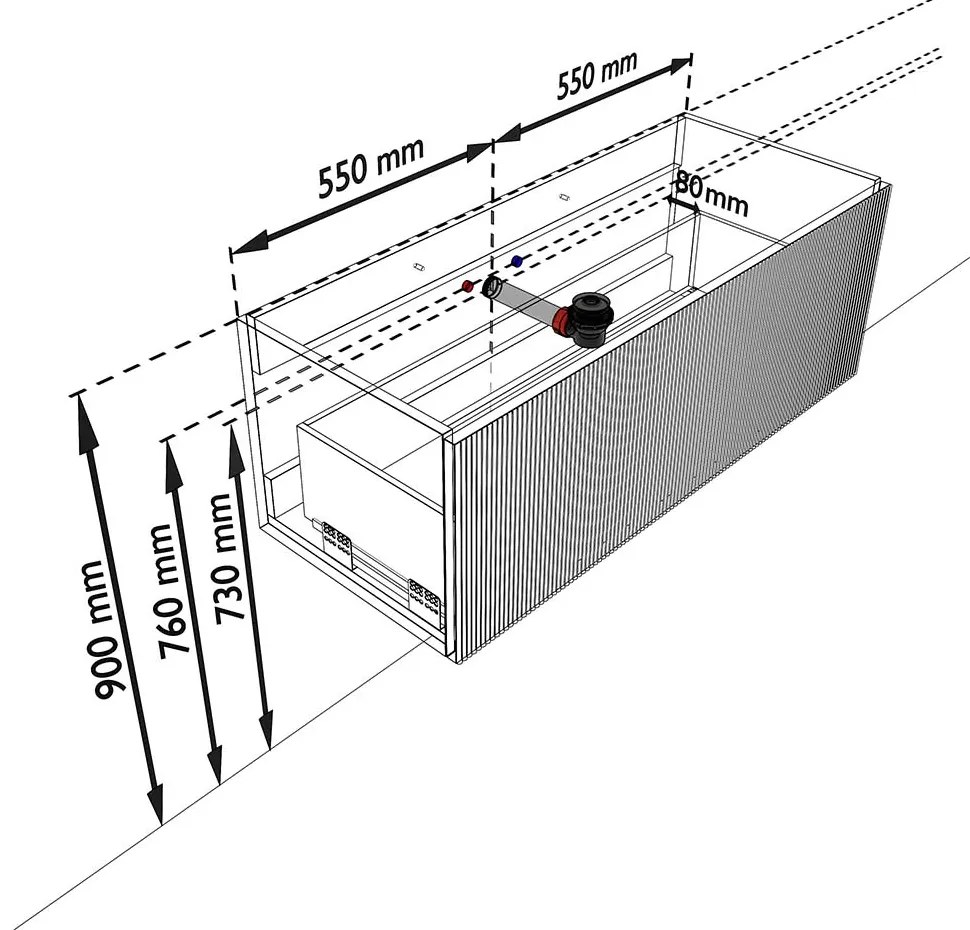 Mondiaz Kurve-dlux 110cm badmeubel dusk met 1 lade en wastafel big medium midden zonder kraangat lava