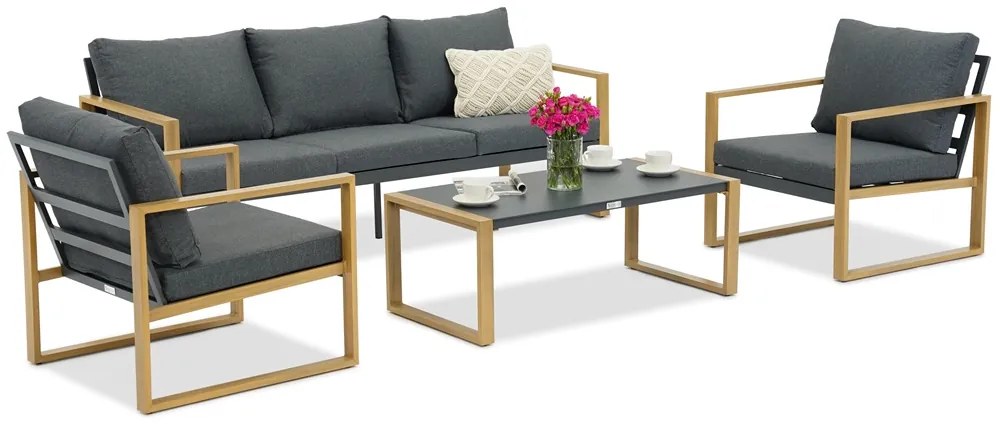 Aluminium tuinmeubelset Belluno Garden Point antraciet
