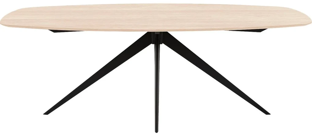 Goossens Excellent Eettafel Floyd, Semi ovaal 180 x 100 cm
