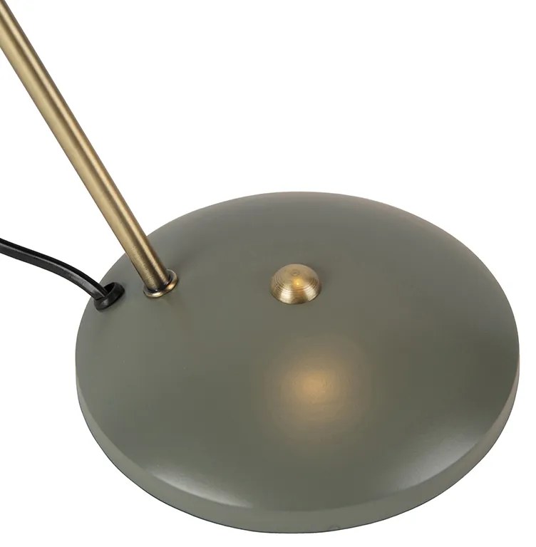 Retro tafellamp groen met brons - Milou Modern E14 rond Binnenverlichting Lamp