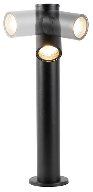 Buitenlamp zwart met grondpin en kabelmof 50cm IP44 - Solo Modern GU10 IP44 Buitenverlichting