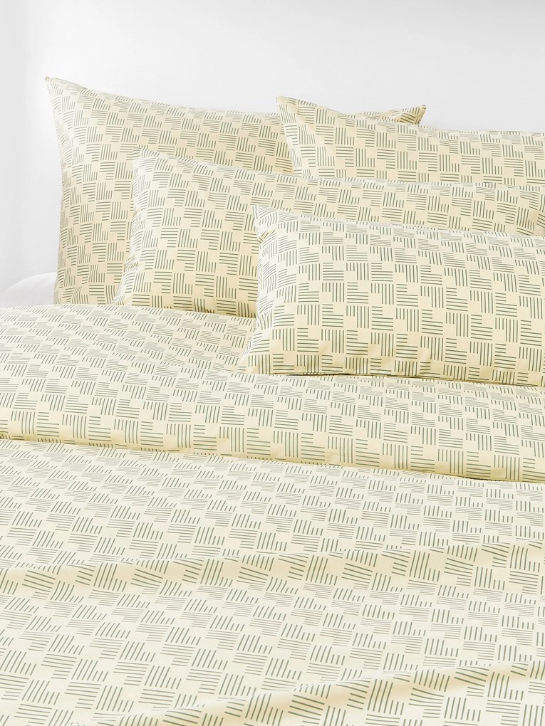 Perkal katoenen dekbedovertrek Inki met geometrische print