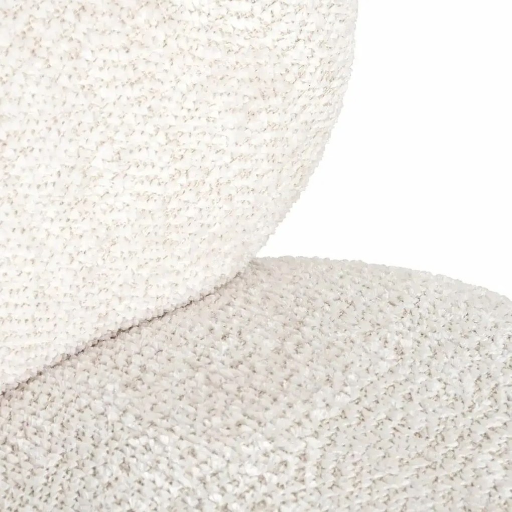 Richmond Interiors Jace Ronde Fauteuil Creme Met Goud Draaibaar
