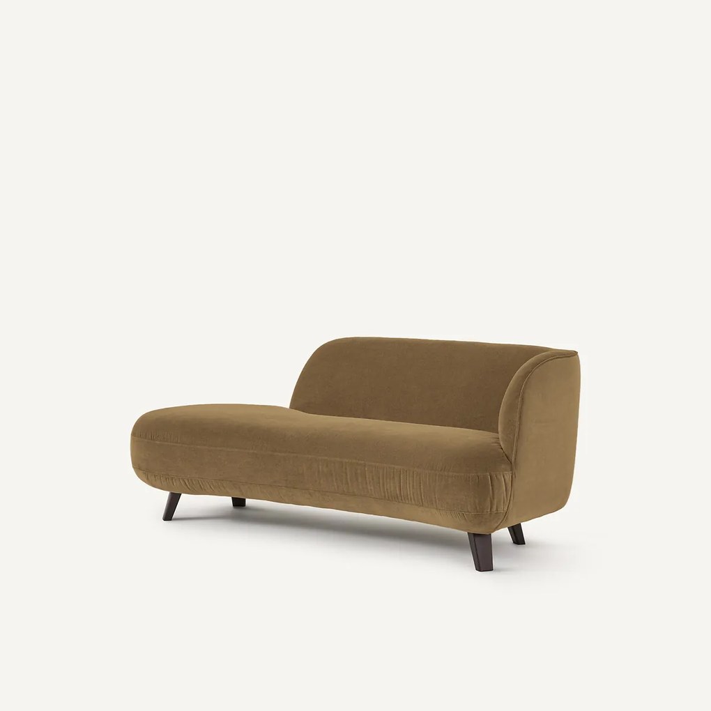 Dormeuse in linnen fluweel, Rosebury, ontwerp door Emmanuel Gallina