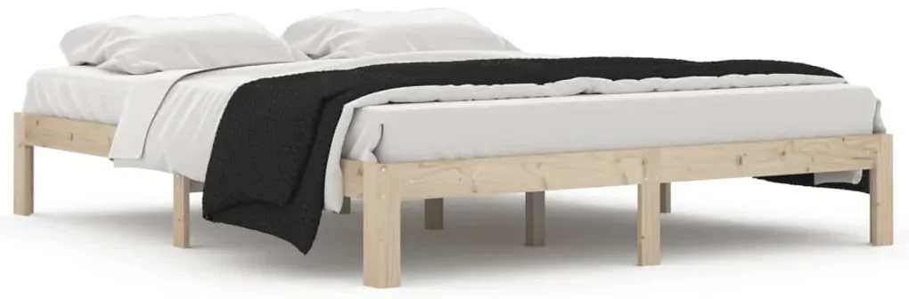 vidaXL Bedframe massief grenenhout 160x200 cm