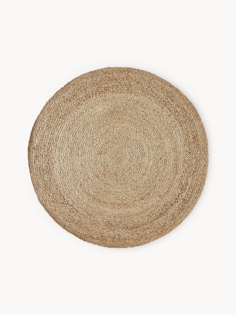 Rond handgemaakt juten vloerkleed Sharmila