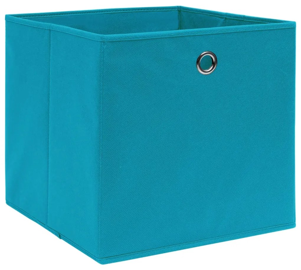 vidaXL Opbergboxen 4 st 32x32x32 cm stof babyblauw