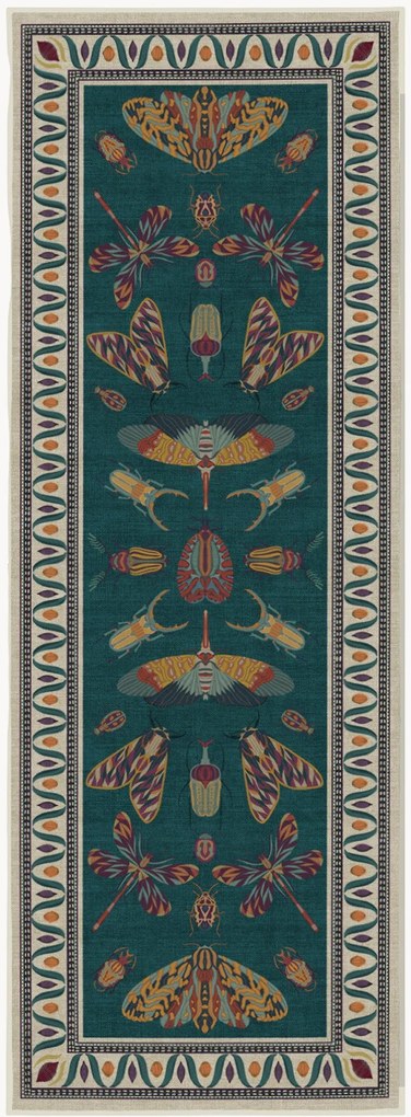 Wasbare laagpolige loper Flutterby by Iris Apfel