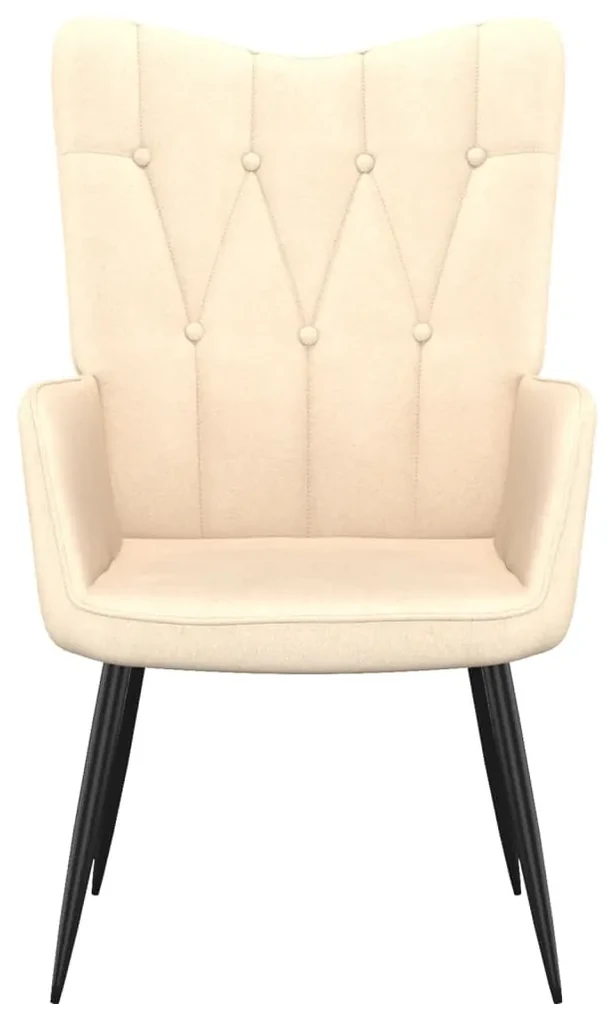 vidaXL Relaxstoel stof crèmekleurig