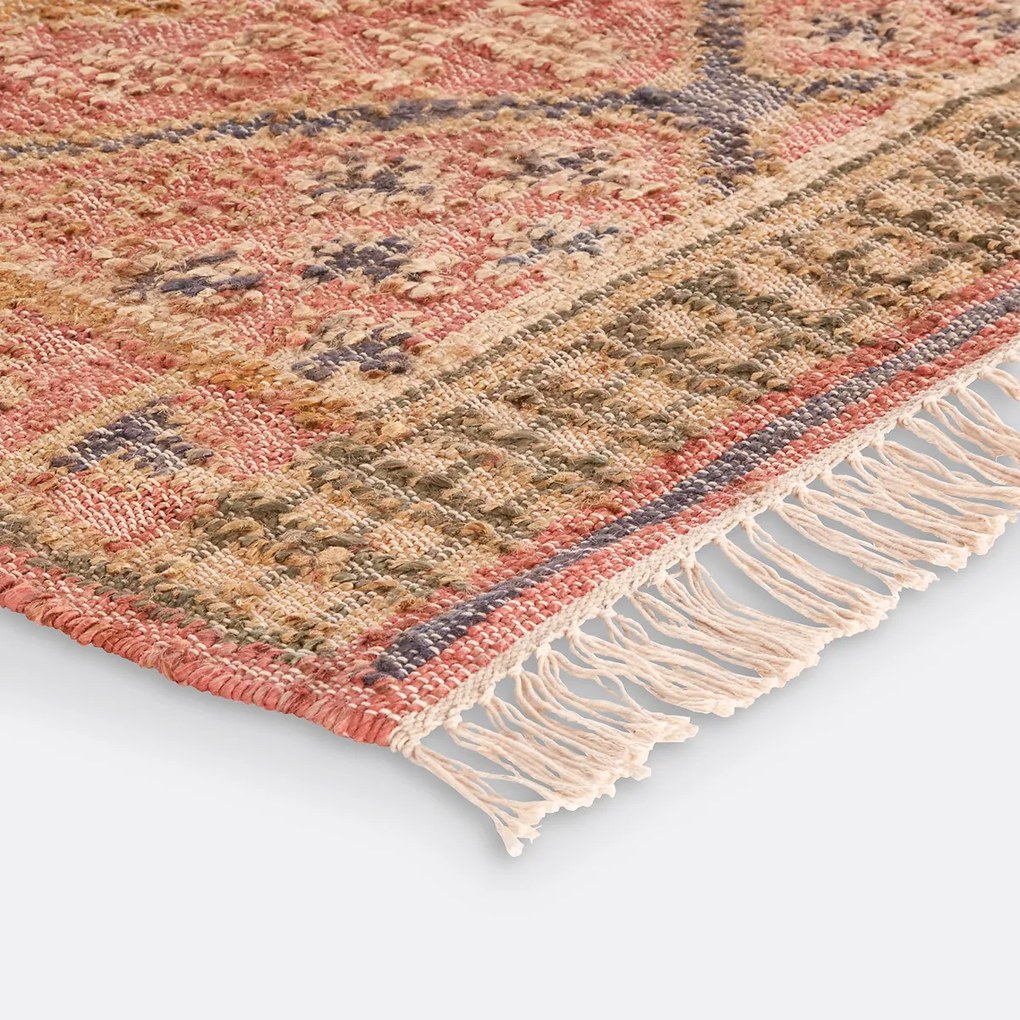 Kilim vloerkleed in jute en katoen, Saliha
