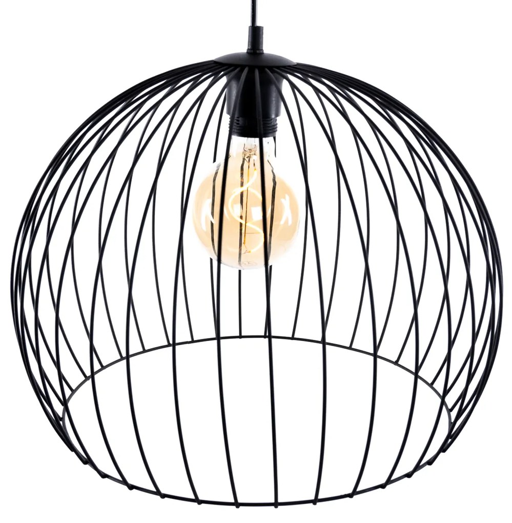 Moderne hanglamp zwart 40 cm - Koopa Modern E27 rond Binnenverlichting Lamp