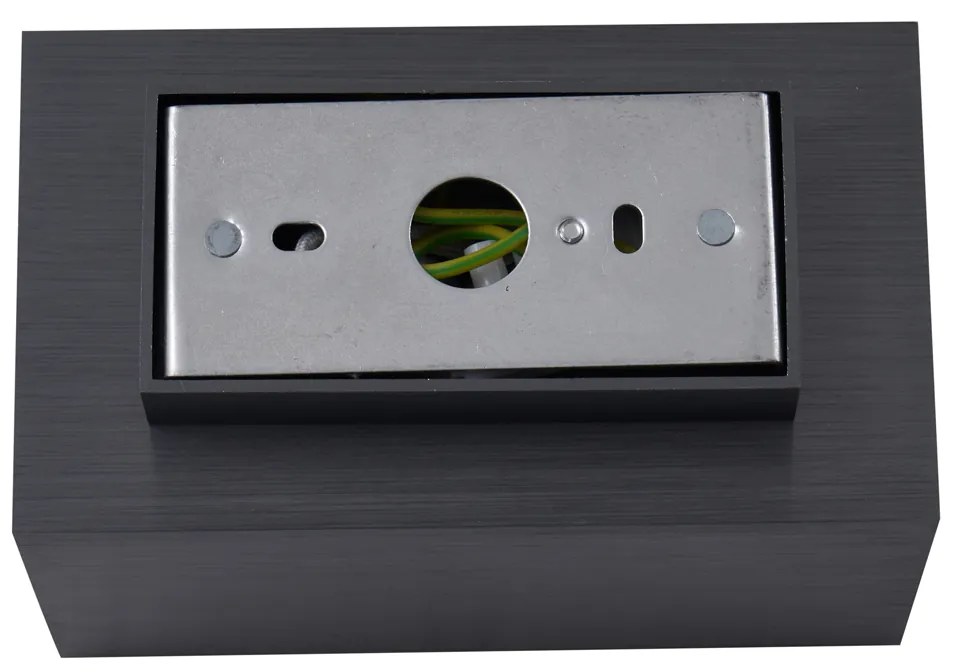 Moderne wandlamp gunmetal vierkant 2-lichts GU10 50mm - Sandy