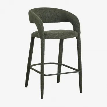 Hoge Kruk 75 Cm Gestoffeerd Arazeina Bouclé Legergroen - Sklum