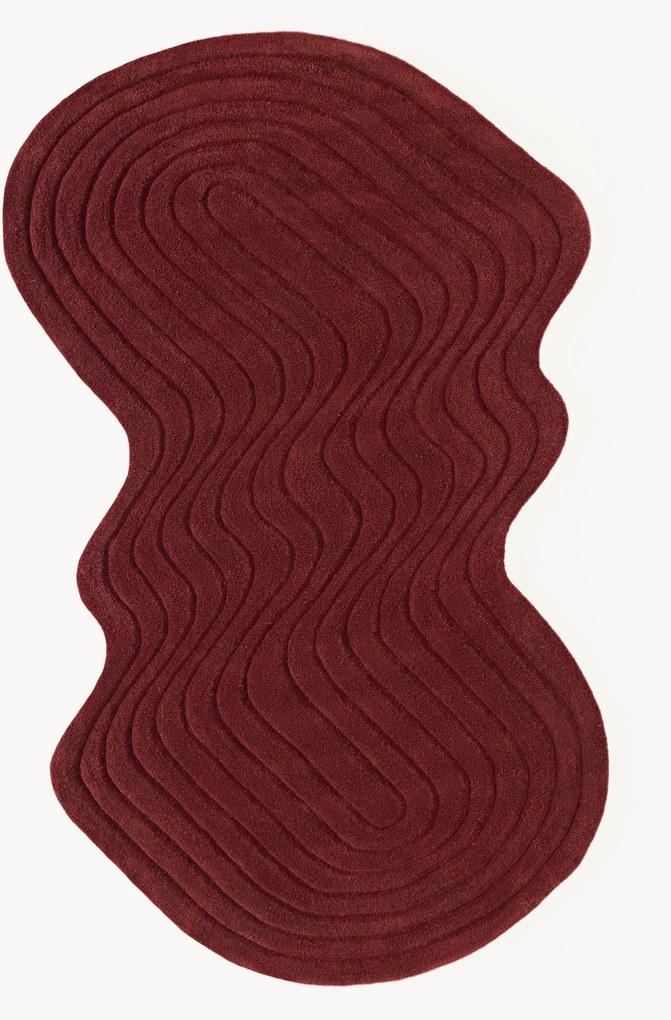 Handgetuft wollen vloerkleed Aliza in organische vorm