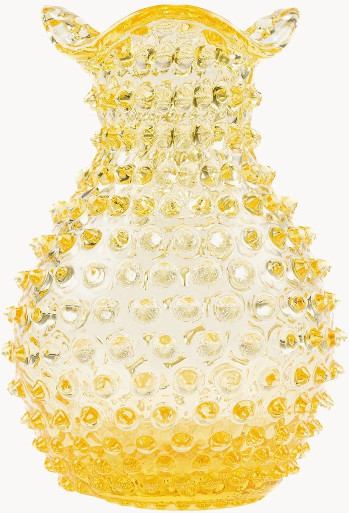 Mondgeblazen vaas Blonde Hobnail, H 21 cm