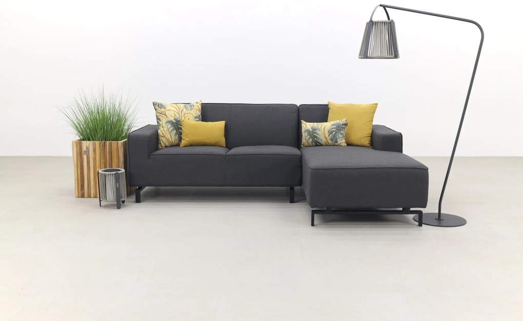 Boavista Sunbrella loungebank chaise longue - Sooty - 2-delig - links