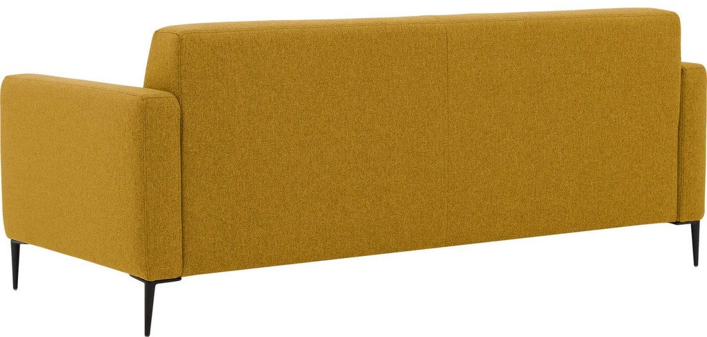 Goossens Key West geel, stof, 3-zits, modern design