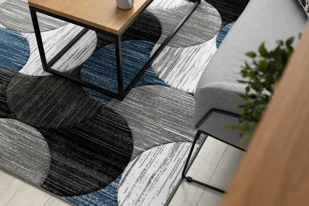 Tapijt ALTER Geo Schelpen blauw