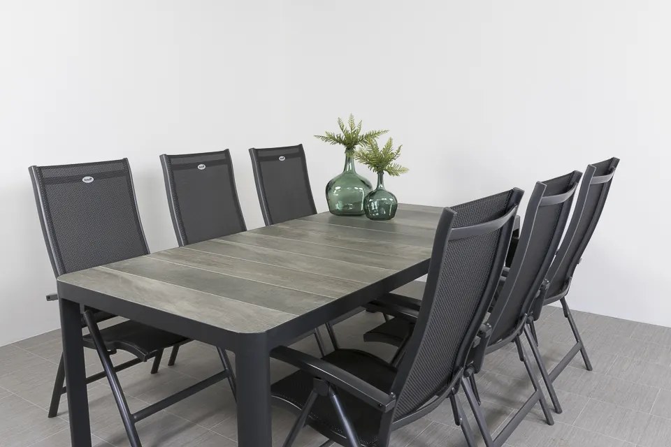 Hartman Salvatore/Queens 220x100 cm. verstelbare 6-persoons tuinset