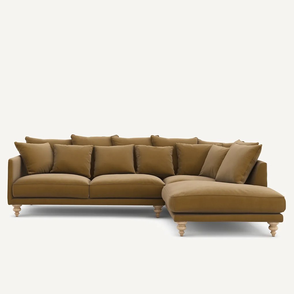 Linnen fluwelen hoekbank, LAZARE