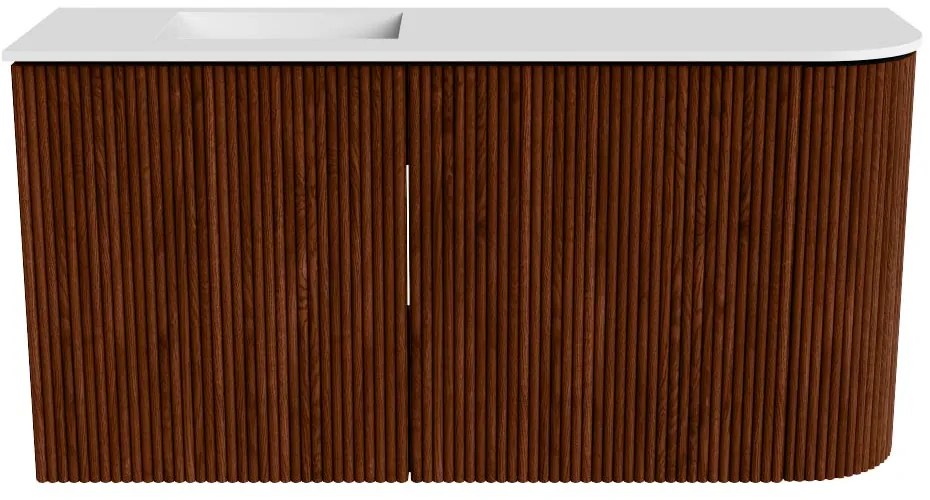 Mondiaz Joya 80cm toiletmeubel ronding rechts ruby met wastafel faye links zonder kraangat talc