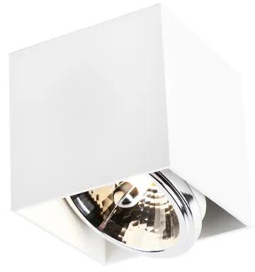 Design Spot / Opbouwspot / Plafondspot wit vierkant - Box Design, Industriele / Industrie / Industrial, Modern G9 Binnenverlichting Lamp