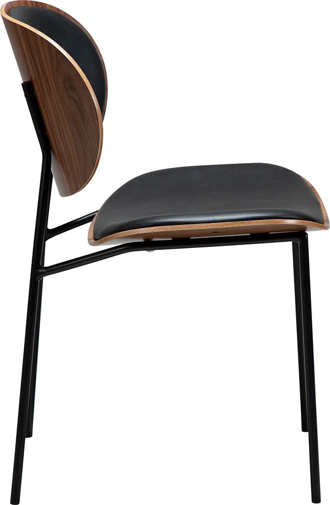 Dan-Form Clementina Design Eetkamerstoel Walnoot En Leer