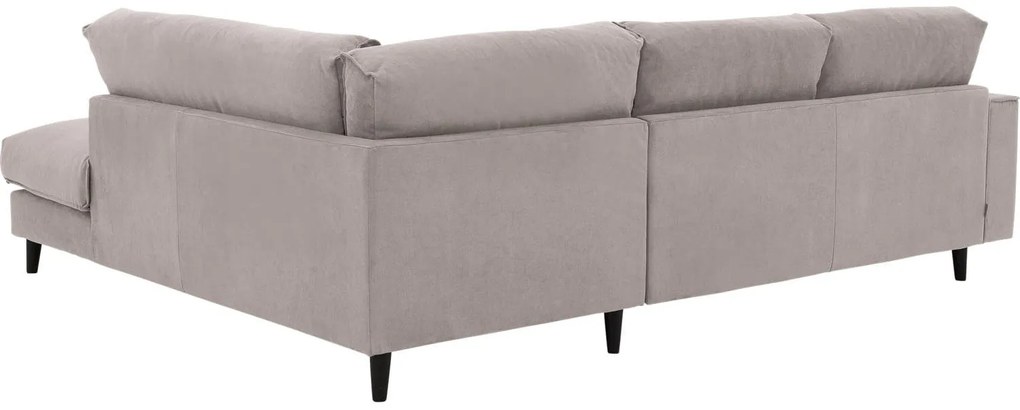 Goossens Bank Jonas beige, stof, 2,5-zits, urban industrieel met ligelement rechts